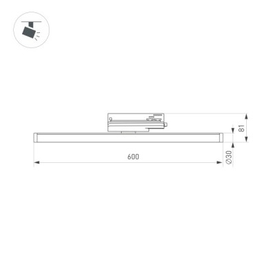 Светильник LGD-TUBE-TURN-4TR-L600-20W Warm3000 036299