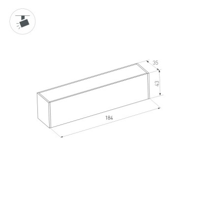 Светильник MAG-DARK-45-L200-6W Warm3000 034996