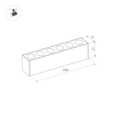 Светильник MAG-DOTS-25-L1000-30W Day4000 034208