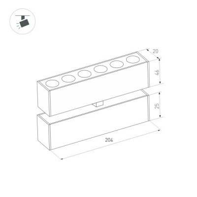 Светильник MAG-DOTS-FOLD-25-S200-6W Day4000 033725