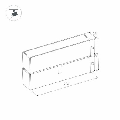 Светильник MAG-FLAT-FOLD-45-S205-6W Day4000 026986