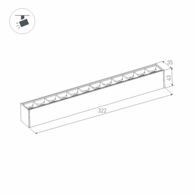 Светильник MAG-LASER-45-L320-12W Warm3000 026937