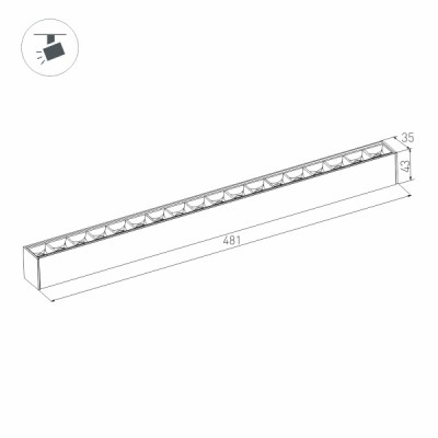 Светильник MAG-LASER-45-L480-18W Warm3000 026941