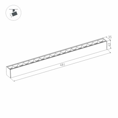 Светильник MAG-LASER-45-L480-27W Warm3000 032648