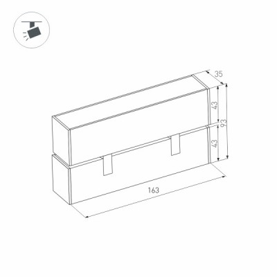 Светильник MAG-LASER-FOLD-45-S160-6W Warm3000 026968