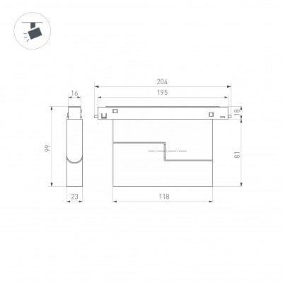 Светильник MAG-ORIENT-FLAT-FOLD-S195-6W Warm3000 035854(1)