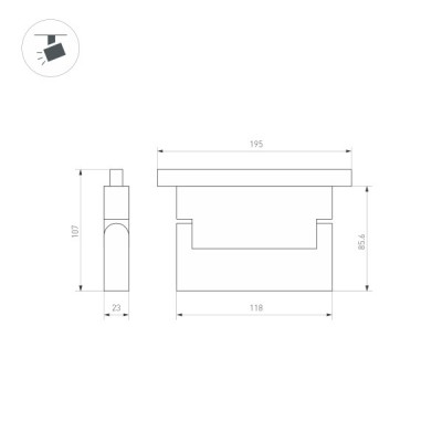 Светильник MAG-ORIENT-FLAT-FOLD-S195-6W Warm3000 035855