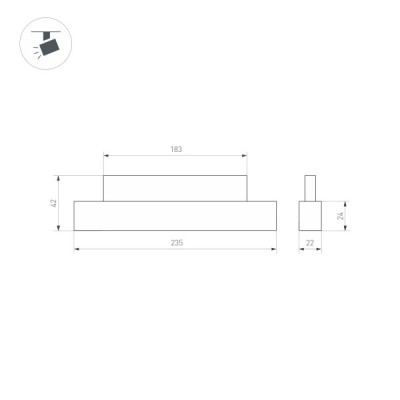 Светильник MAG-ORIENT-FLAT-L235-8W Day4000 033608