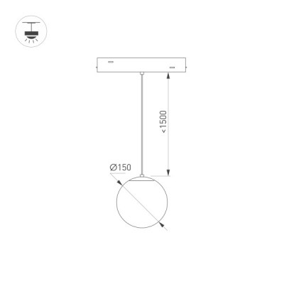 Светильник MAG-ORIENT-SFERO-HANG-R150-10W Day4000 035759