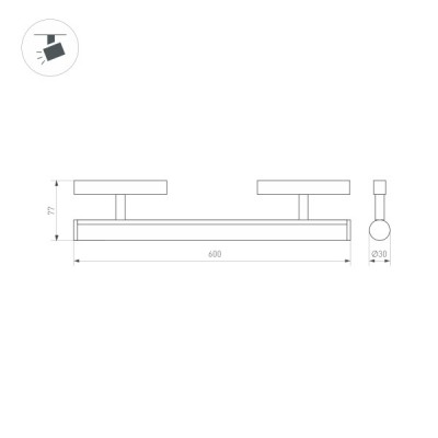 Светильник MAG-ORIENT-TUBE-CORNER-L600-20W Day4000 037348