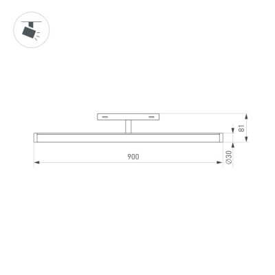 Светильник MAG-ORIENT-TUBE-TURN-L900-30W Warm3000 036477