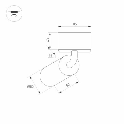 Светильник MAG-SPOT-ROTATE-45-R50-7W Day4000 032650