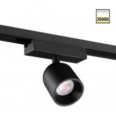 359803 Черный светодиодный однофазный двужильный трековый светильник 10Вт 882Лм 3000К 32° CRI≥90 180-265V IP20 Novotech SOLETTE