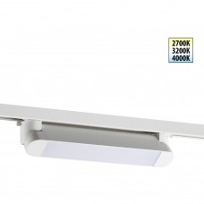 Novotech ITER 359793 Белый однофазный двухжильный трековый светильник длиной 26см, поворотный плафон, с CCT переключением цветовой температуры LED 12Вт