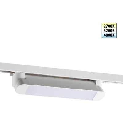 Novotech ITER 359793 Белый однофазный двухжильный трековый светильник длиной 26см, поворотный плафон, с CCT переключением цветовой температуры LED 12Вт 