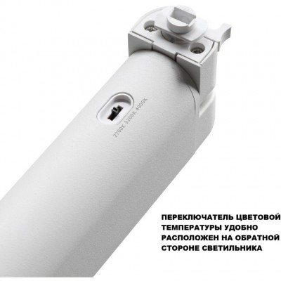 Novotech ITER 359793 Белый однофазный двухжильный трековый светильник длиной 26см, поворотный плафон, с CCT переключением цветовой температуры LED 12Вт Novotech ITER 359793 Белый однофазный двухжильный трековый светильник длиной 26см, поворотный плафон, с CCT переключением цветовой температуры LED 12Вт