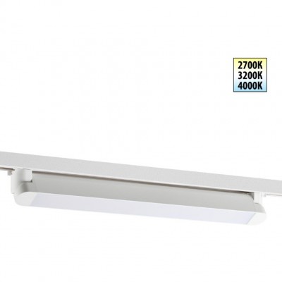 Novotech ITER 359798 Белый линейный поворотный однофазный трехжильный трековый светильник 46см, с CCT переключением цветовой температуры LED 24Вт 2032Лм 1