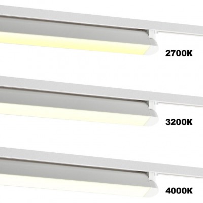 Novotech ITER 359798 Белый линейный поворотный однофазный трехжильный трековый светильник 46см, с CCT переключением цветовой температуры LED 24Вт 2032Лм 1 Novotech ITER 359798 Белый линейный поворотный однофазный трехжильный трековый светильник 46см, с CCT переключением цветовой температуры LED 24Вт 2032Лм 1