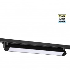 Novotech ITER 359792 Черный однофазный двухжильный трековый светильник длиной 46см, поворотный плафон, с CCT переключением цветовой температуры LED 24В