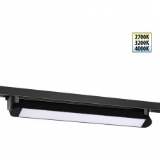 Novotech ITER 359796 Черный линейный поворотный однофазный трехжильный трековый светильник 46см, с CCT переключением цветовой температуры LED 24Вт 2032Лм