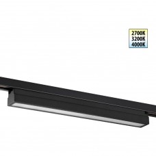 Novotech ITER 359788 Черный линейный однофазный трехжильный трековый светильник, 40см, с CCT переключением цветовой температуры, LED 24Вт 1294Лм CRI≥90 108° 270