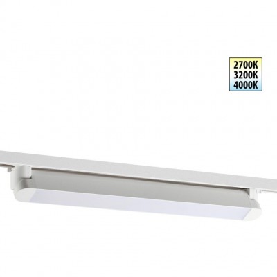 Novotech ITER 359794 Белый однофазный двухжильный трековый светильник длиной 46см, поворотный плафон, с CCT переключением цветовой температуры LED 24Вт 