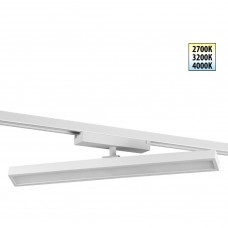 Novotech STRATUS 359776 Белый однофазный двужильный трековый светодиодный светильник, линейный 40см, поворотный, CCT перекл. цветовой температуры, LED 24В