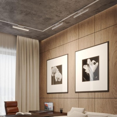 Novotech STRATUS 359776 Белый однофазный двужильный трековый светодиодный светильник, линейный 40см, поворотный, CCT перекл. цветовой температуры, LED 24В