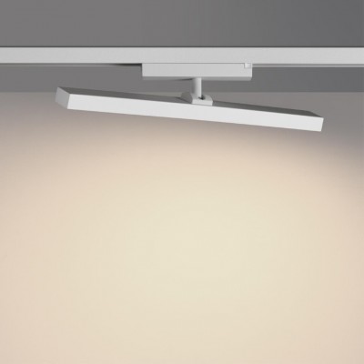 Novotech STRATUS 359776 Белый однофазный двужильный трековый светодиодный светильник, линейный 40см, поворотный, CCT перекл. цветовой температуры, LED 24В