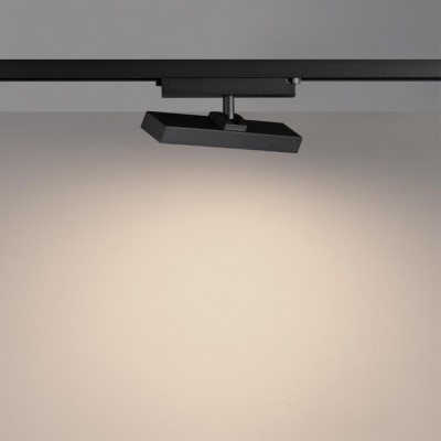 Novotech STRATUS 359777 Черный однофазный трехжильный трековый светодиодный светильник, линейный 20см, поворотный, CCT перекл. цветовой температуры, LED 