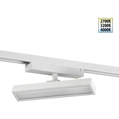 Novotech STRATUS 359774 Белый однофазный двужильный трековый светодиодный светильник, линейный 20см, поворотный, CCT перекл. цветовой температуры, LED 12В