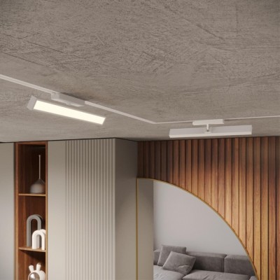 Novotech STRATUS 359782 Белый однофазный трехжильный трековый светодиодный светильник, линейный 40см, поворотный, CCT перекл. цветовой температуры, LED 24