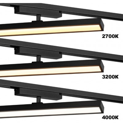 Novotech STRATUS 359773 Черный однофазный двужильный трековый светодиодный светильник, линейный 40см, поворотный, CCT перекл. цветовой температуры, LED 24