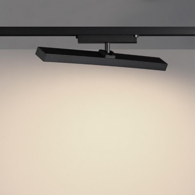 Novotech STRATUS 359773 Черный однофазный двужильный трековый светодиодный светильник, линейный 40см, поворотный, CCT перекл. цветовой температуры, LED 24