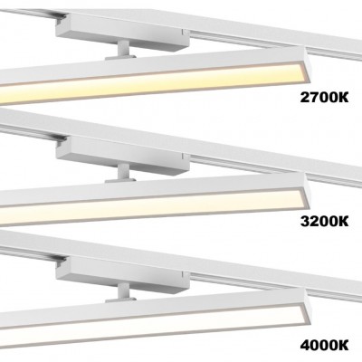Novotech STRATUS 359780 Белый однофазный трехжильный трековый светодиодный светильник, линейный 20см, поворотный, CCT перекл. цветовой температуры, LED 12