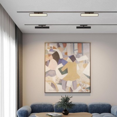 Novotech STRATUS 359778 Черный однофазный трехжильный трековый светодиодный светильник, линейный 30см, поворотный, CCT перекл. цветовой температуры, LED 