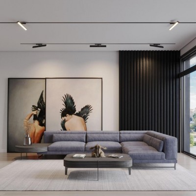 Novotech STRATUS 359779 Черный однофазный трехжильный трековый светодиодный светильник, линейный 40см, поворотный, CCT перекл. цветовой температуры, LED 