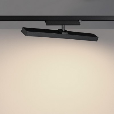 Novotech STRATUS 359779 Черный однофазный трехжильный трековый светодиодный светильник, линейный 40см, поворотный, CCT перекл. цветовой температуры, LED 