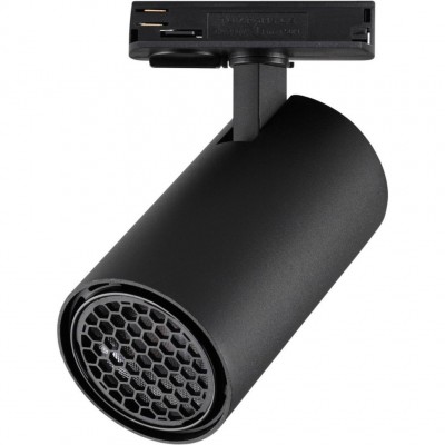 Novotech SELENE 359923 Трековый однофазный трехжильный LED-светильник минимализм, 20Вт, 1400Лм, 4000К, угол 36°, CRI90, UGR19, 220В, IP20, черный алюминий, поворот 355°/90°