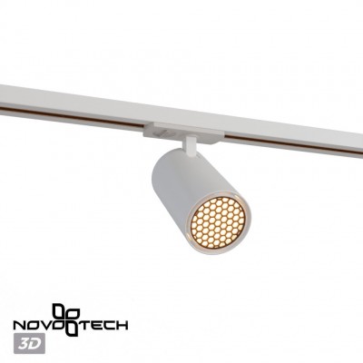 Novotech SELENE 359918 Современный трековый поворотный LED-светильник-спот направленного света для однофазной двухжильной системы BASE, 20Вт, 1400Лм, 4000К, 