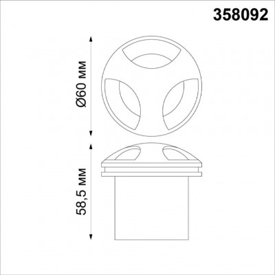 Уличный светильник встраиваемый в дороги и стены Novotech 358092 SCALA IP65 светодиодный LED 3W