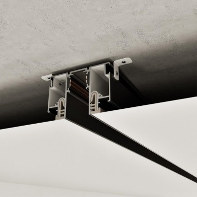 135326 Магнитный черный шинопровод 2м с универсальным креплением тканевых и ПВХ натяжных потолков Novotech CLAMP Lumfer 135326 Магнитный черный шинопровод 2м с универсальным креплением тканевых и ПВХ натяжных потолков Novotech CLAMP Lumfer