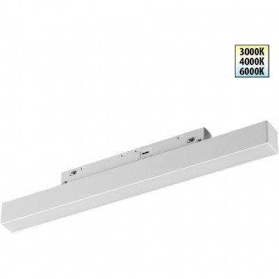 359616 Трековый светильник Novotech SHINO с переключ. цв. темпер. IP20 LED Ra90 Lm450 3000К\4000К\6000К 10W 48V FLUM