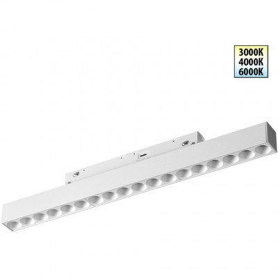 359622 Трековый светильник Novotech SHINO с переключ. цв. темпер. IP20 LED Ra90 Lm1170 3000К\4000К\6000К 18W 48V FLUM