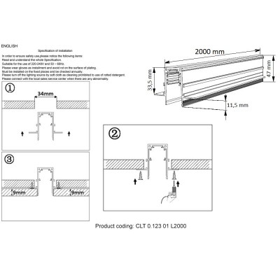Шинопровод магнитный накладной Crystal Lux CLT 0.123 01 L2000 WH