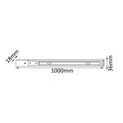 Шинопровод однофазный Crystal Lux CLT 0.11 01 L1000 BL