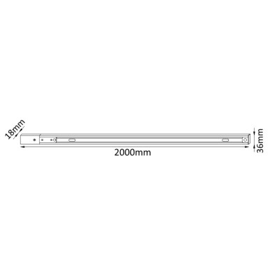 Шинопровод однофазный Crystal Lux CLT 0.11 01 L2000 BL