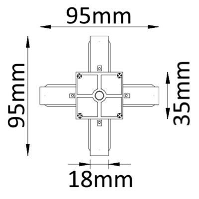 Соединитель X-образный (однофазный) Crystal Lux CLT 0.11 CLT 0.211 04 WH