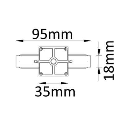 Соединитель линейный (однофазный) Crystal Lux CLT 0.11 CLT 0.211 01 BL
