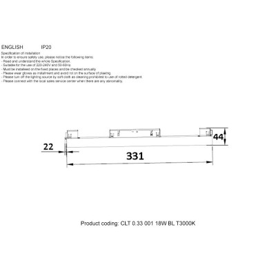 Светильник трековый магнитный Crystal Lux CLT 0.33 001 18W BL T3000K